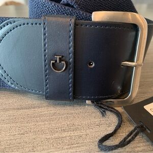 Cavalleria Toscana Women’s Navy Blue Wide Belt Size small. New with tags